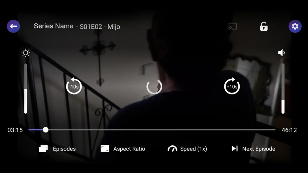 Video player interface during playback